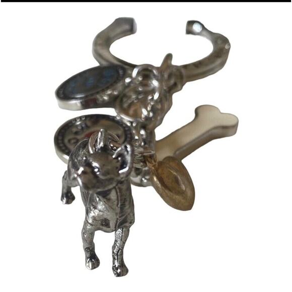 New Boston Terrier I Love My Puppy Dog Best in Show Charm Keychain Gift - Picture 3 of 3